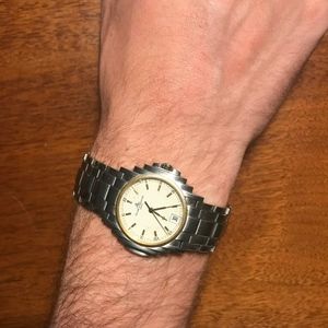 Baume & Mercier 18k Gold Stainless Steel Watch 7"